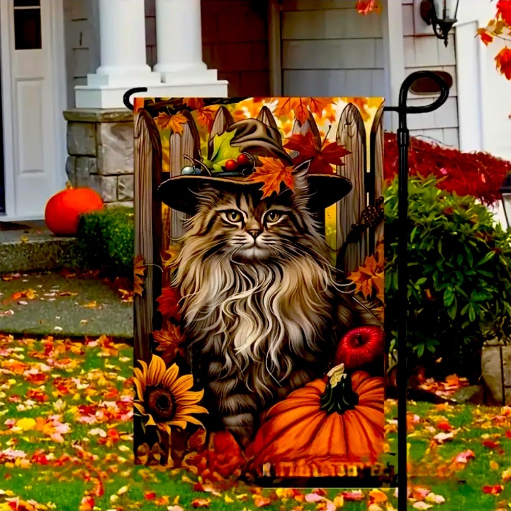 Kitten & Sunflower Garden Flag
